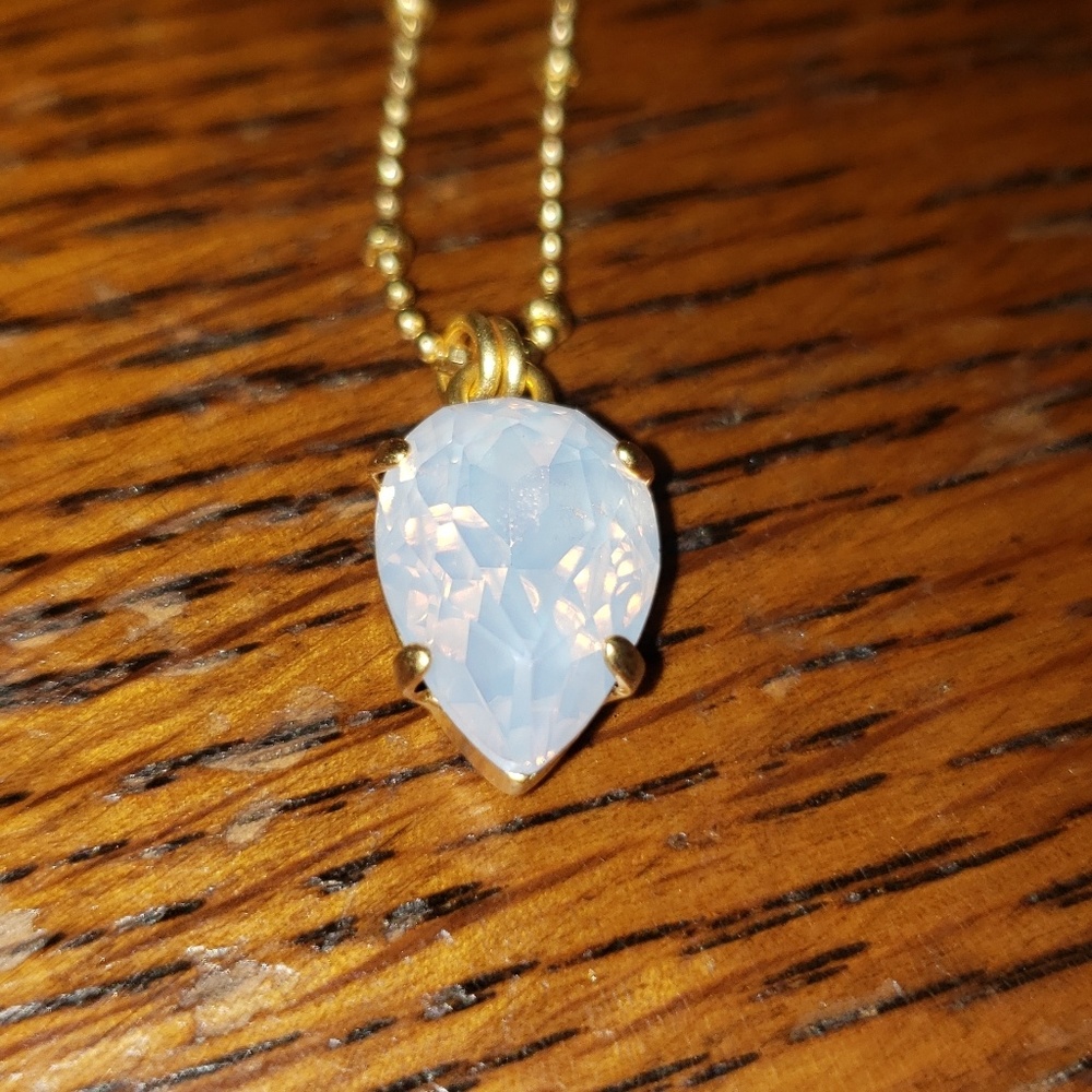 Lauren Hope Goldtone rose Opaque bella necklace - Picture 2 of 4